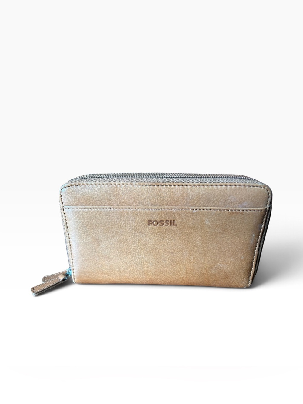 Fossil Leather Zip-Around Wallet